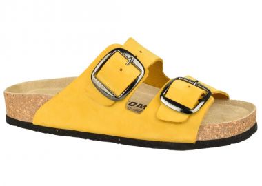 Γυναικείες Ανατομικές Δερμάτινες Παντόφλες | VESNA | 880410 | Κίτρινο - Vesna - 